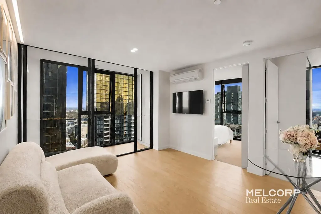 Melbourne 2غرفة نوم Rare North-East Corner Apartment with Spectacular Skyline Views