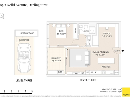 303/2 Neild Avenue, Darlinghurst, Sydney CBD, 1房, 1浴, Apartment