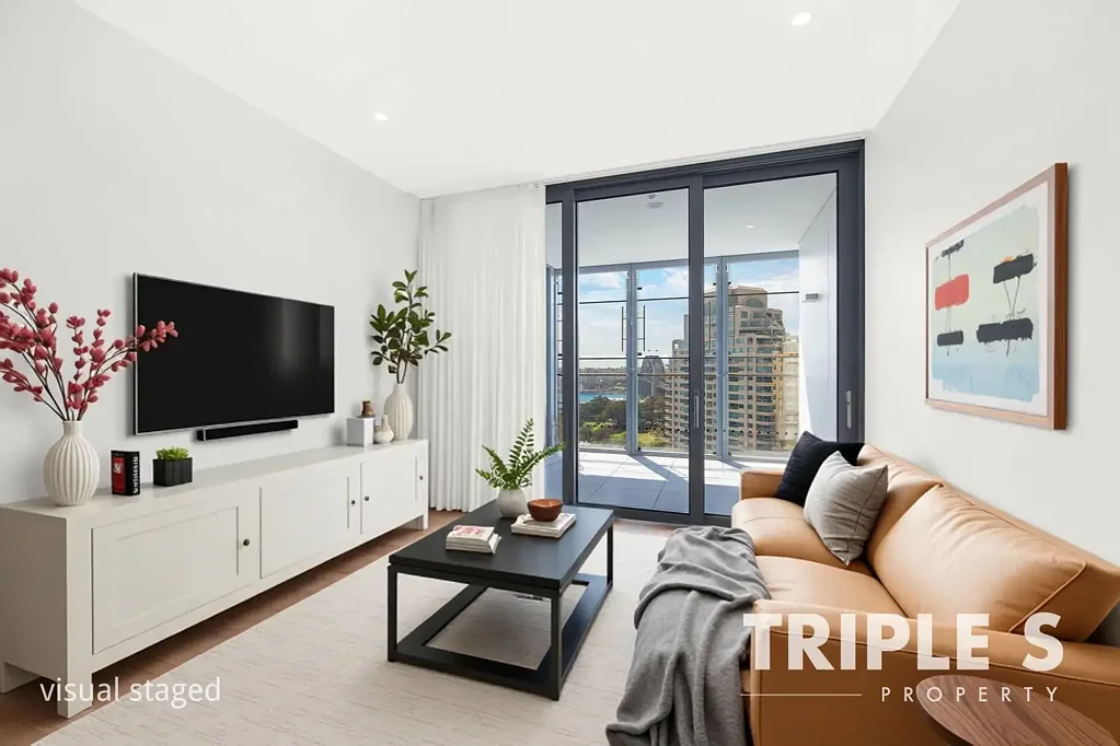 Barangaroo 1غرفة نوم One Sydney Harbour | NE-Facing 1 Bedroom + Study with Garden Balcony I Harbour Bridge View I Storage