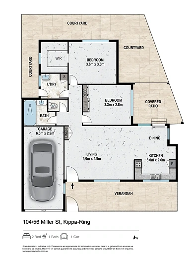 Unit 104/56 Miller Street, Kippa-Ring, QLD 4021, 2 slaapkamers, 1 badkamers, House