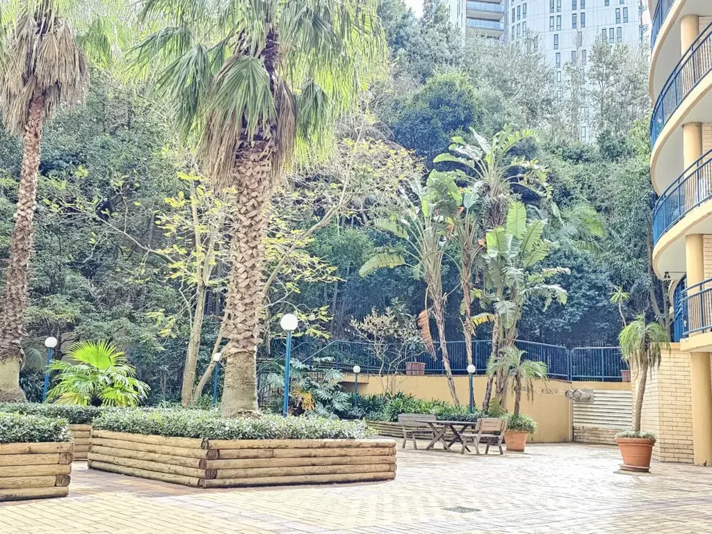 Terrace-style, Private Oversized Garden Courtyard, Lush Resort-like Setting