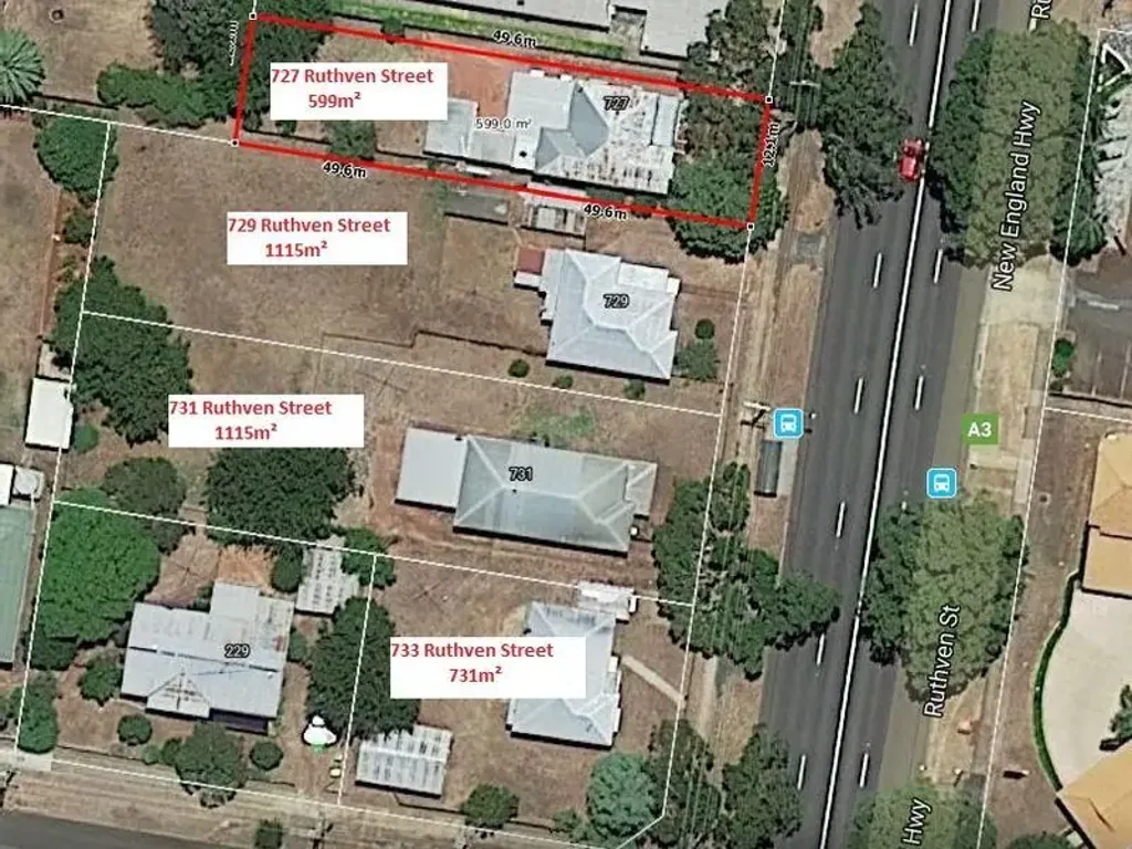 South Toowoomba 4 Properties totaling 3560m? with 68m frontage to Ruthven Street!