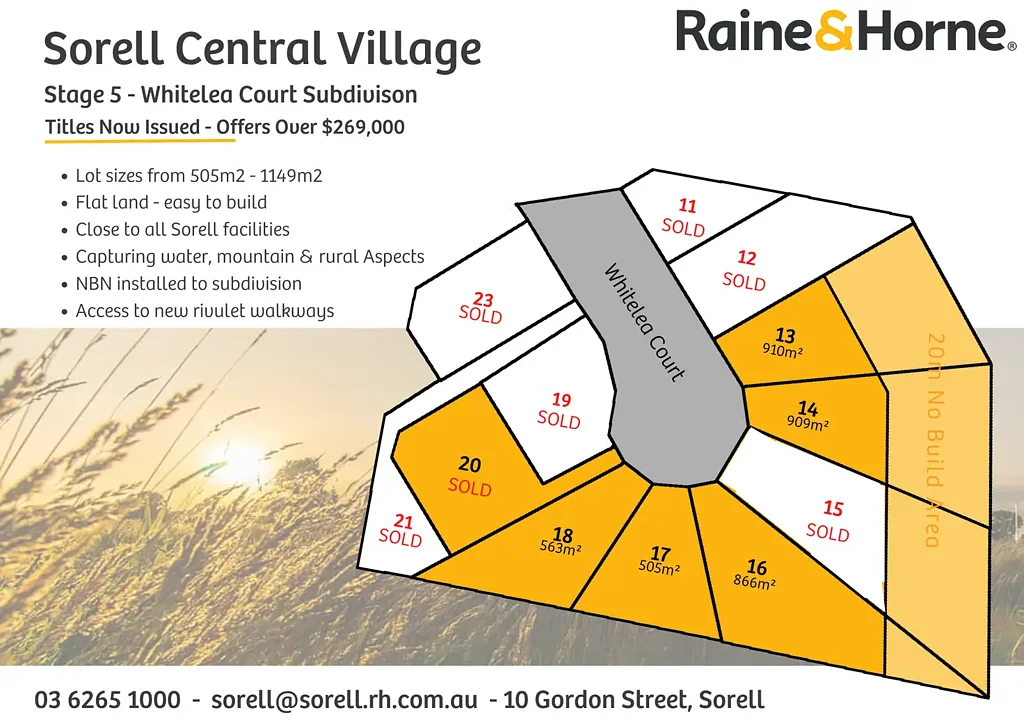 Sorell 'SORELL CENTRAL VILLAGE' - TITLES NOW ISSUED