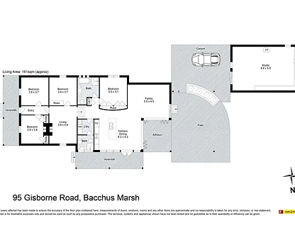 95 Gisborne Road, Bacchus Marsh, VIC 3340, 4 غرف, 2 حمامات, House