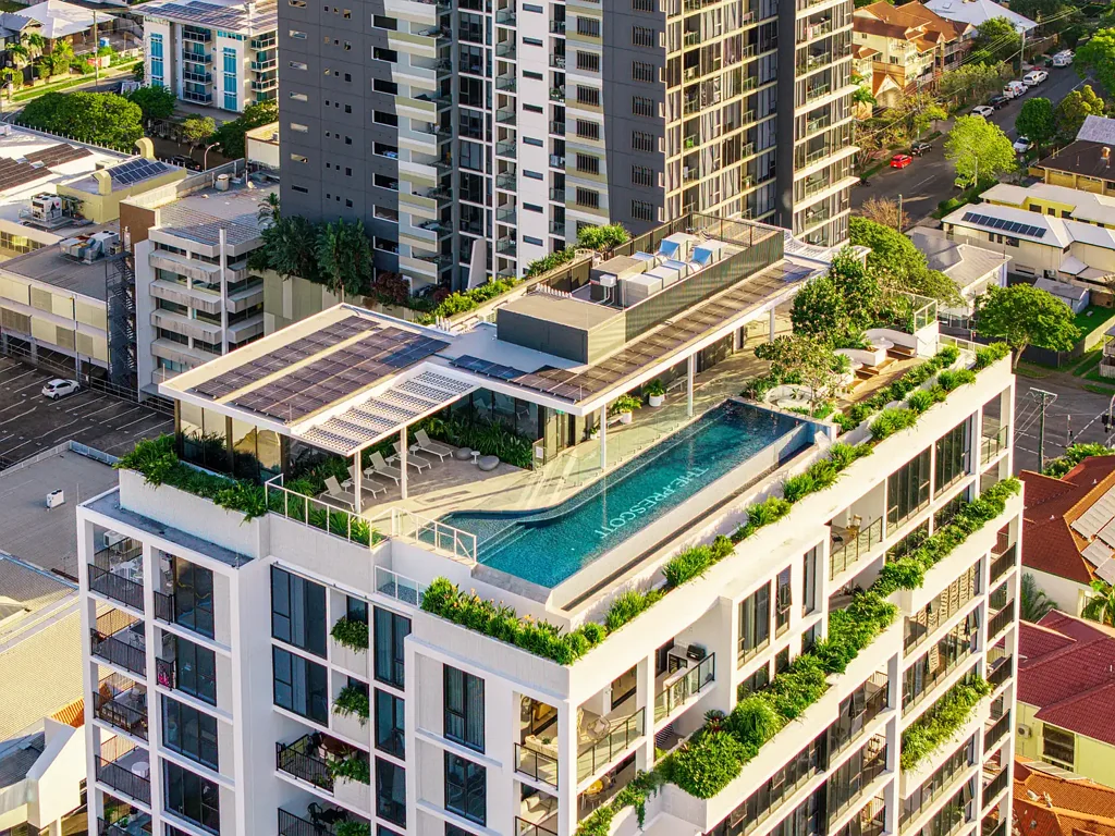 Toowong 2ห้องนอน Sophisticated Apartment Living with Rooftop Pool & Panoramic River Views