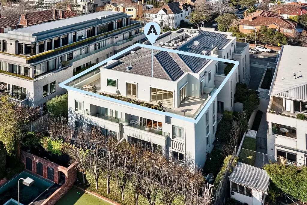 Toorak 3 Slaapkamer Penthouse Prestige With Panoramic Toorak Outlooks