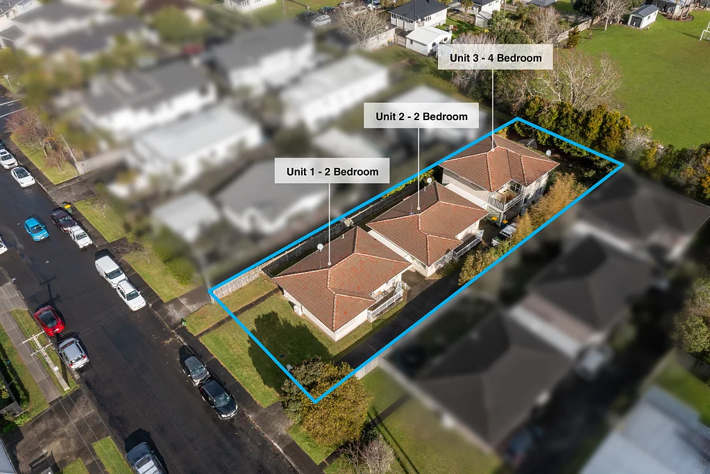 Hauraki 8ห้องนอน 3 Units on 1021 sqm Freehold