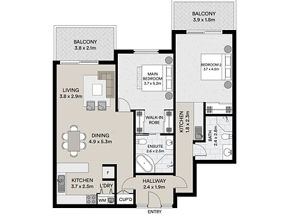 244/265 Sandy Point Road, Salamander Bay, NSW 2317, 2 slaapkamers, 2 badkamers, Unit