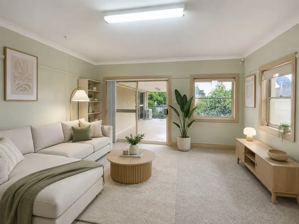 Partly furnished flat in convenient location