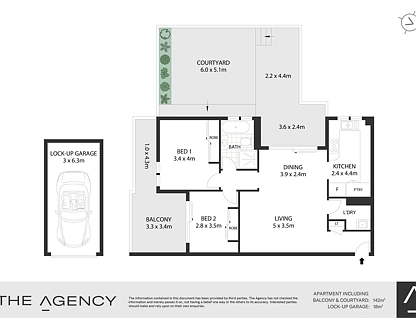 2/30-34 Parraween Street, Cremorne, Lower North Shore, 2 ห้องนอน, 1 ห้องน้ำ, Apartment