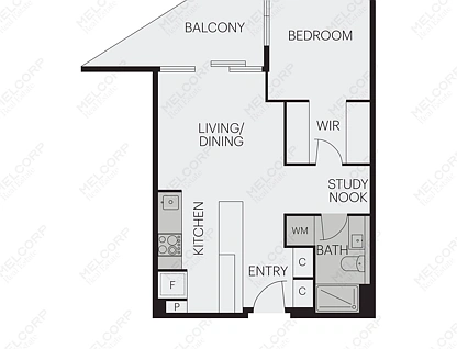 517/9 Dryburgh Street, West Melbourne, Melbourne CBD, 1 ਕਮਰੇ, 1 ਬਾਥਰੂਮ, Apartment