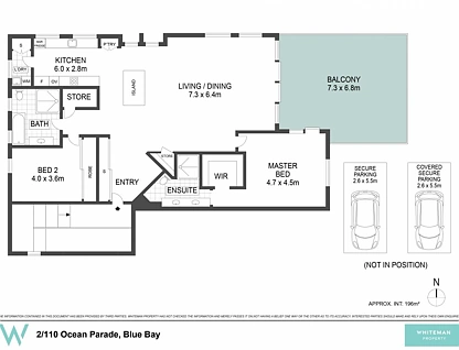 2/110-112 Ocean Parade, Blue Bay, Central Coast, 2房, 2浴, Apartment