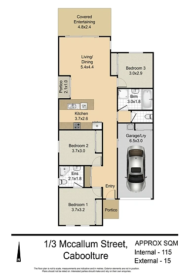 1/3 Mccallum Street, Caboolture, QLD 4510, 3 slaapkamers, 2 badkamers, Unit