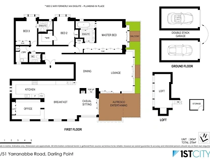 4/51 Yarranabbe Road, Darling Point, Eastern Suburbs, 3 침실, 3 욕실, Apartment