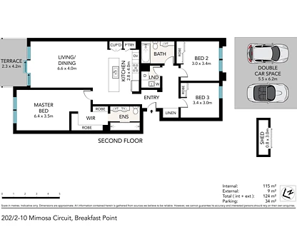 202/2-10 Mimosa Circuit, Breakfast Point, Inner West, 3 Kuwarto, 2 Banyo, Apartment