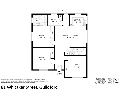 81 Whitaker Street, Guildford, Parramatta (Northwest suburbs), 3 rūma, 2 rūma horoi, House