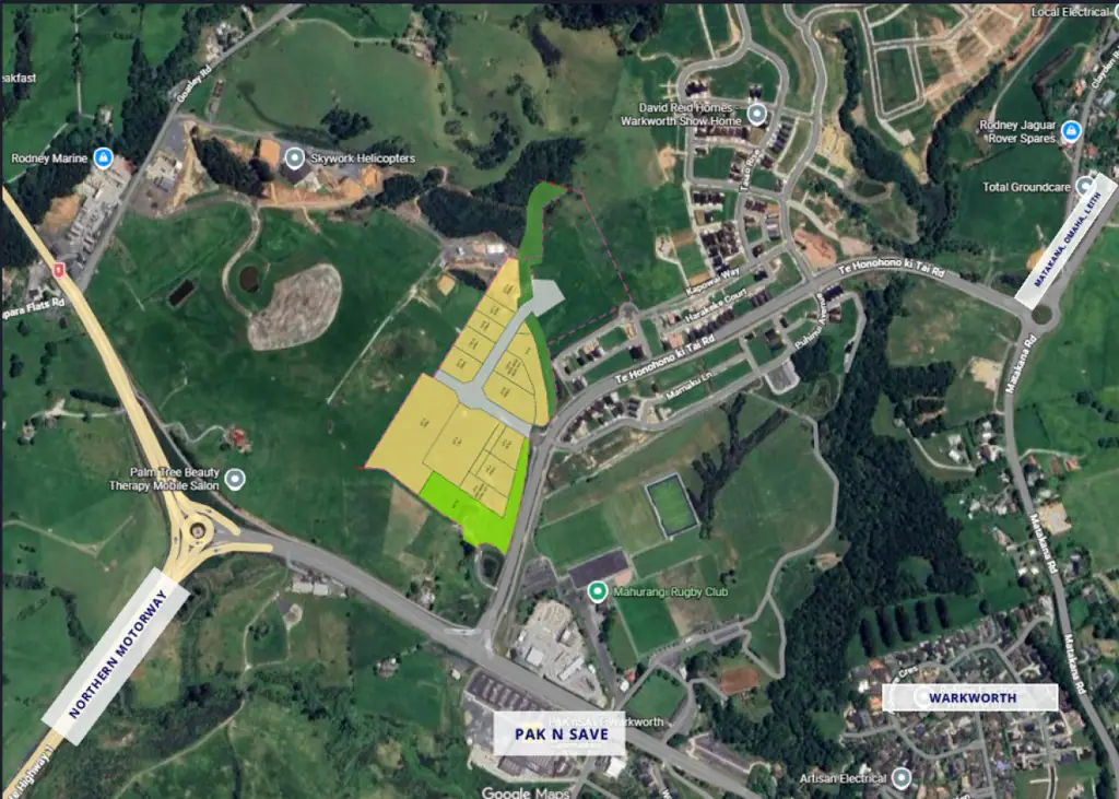 Warkworth Sites from 1,800sqm to 16,600sqm