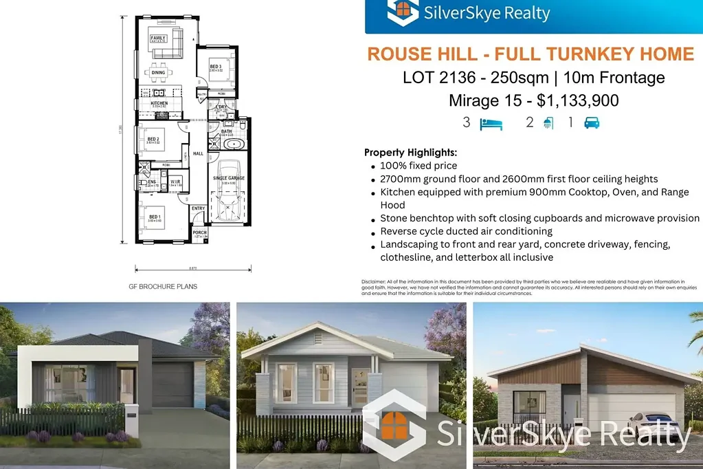 Rouse Hill 4房  Brand New House and Land Package