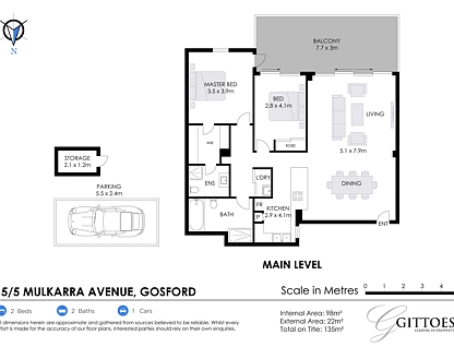 15/5 Mulkarra Avenue, Gosford, Central Coast, 2 rūma, 2 rūma horoi, Apartment