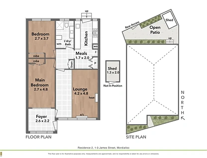 2/1-3 James Street, Mordialloc, Bayside, 2部屋, 1バスルーム, Unit