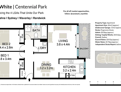 110/141-147 Cook Road, Centennial Park, Eastern Suburbs, 2 phòng ngủ, 1 phòng tắm, Apartment