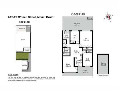 2/20-22 O'Brien Street, Mount Druitt, Outer Western Sydney, 3 ਕਮਰੇ, 1 ਬਾਥਰੂਮ, House