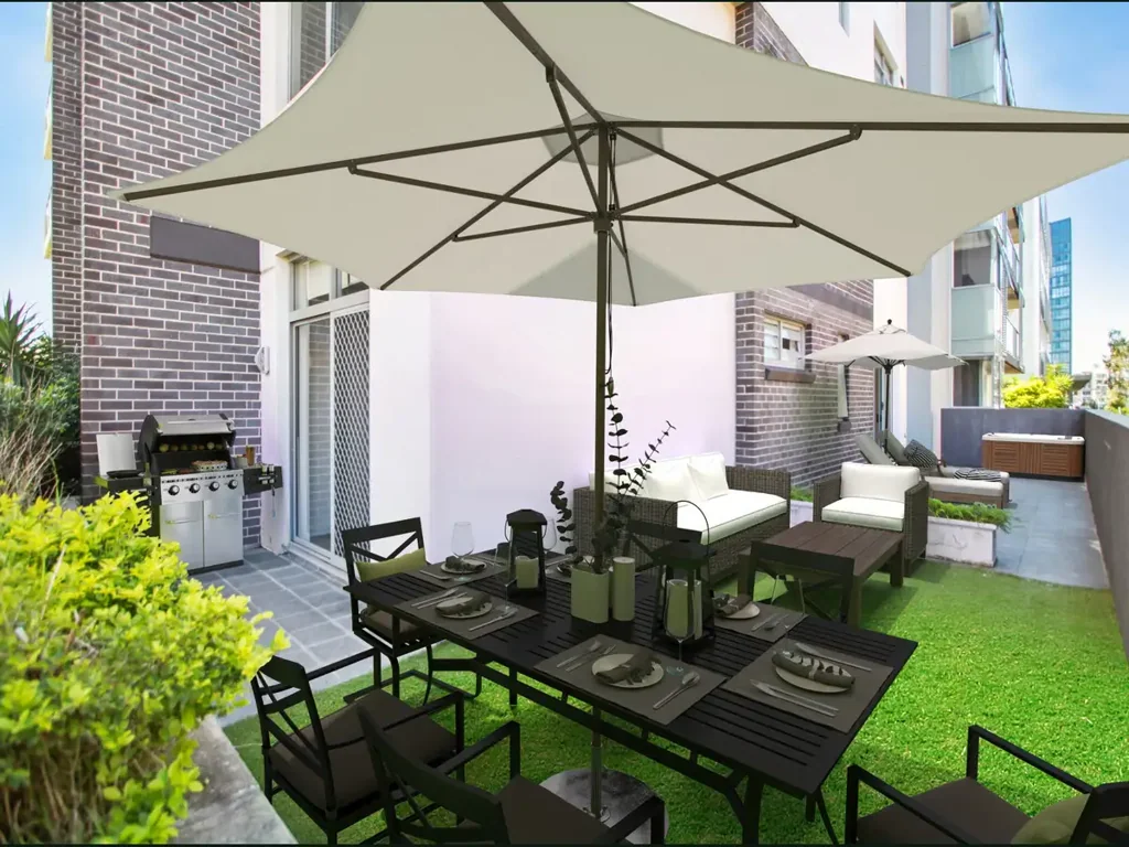 Courtyard 2 Bedroom Apartment with Ensuite and Study