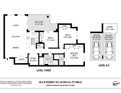 18/4-8 Bobbin Head Road, Pymble, Upper North Shore, 3房, 2浴, Apartment