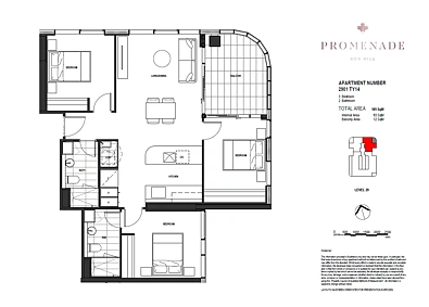 2901/36 Prospect Street, Box Hill, VIC 3128, 3 slaapkamers, 2 badkamers, Apartment