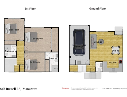 167B Russell Road, Manurewa, Manukau City, 3 Bedrooms, 3 Bathrooms, Townhouse