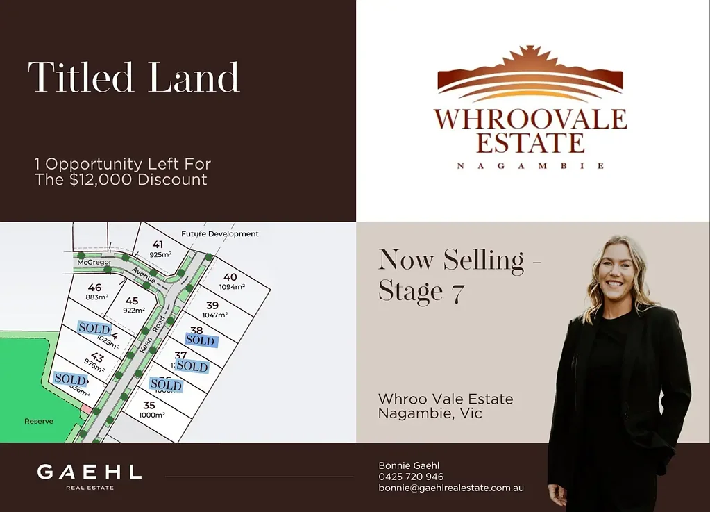 Nagambie Titled Land - Stage 7 Whroovale Estate