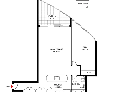 1606/241 Oxford Street, Bondi Junction, Eastern Suburbs, 1 غرف, 1 حمامات, Apartment