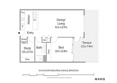 101/104 Northbourne Avenue, Braddon, ACT 2612, 2 rūma, 1 rūma horoi, Apartment