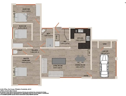 22 Brendon Way, Karrinyup, WA 6018, 3 ਕਮਰੇ, 1 ਬਾਥਰੂਮ, House