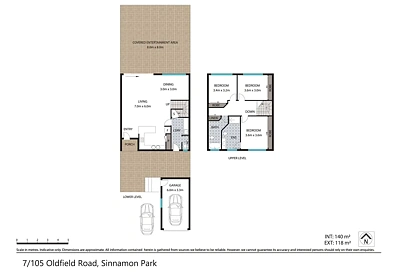 7/105 Oldfield Road, Sinnamon Park, QLD 4073, 3 slaapkamers, 2 badkamers, Unit