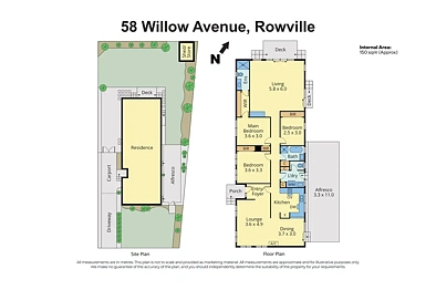 Plano ng Bahay - 58 Willow Avenue, Rowville, VIC 3178