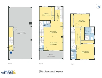 Lts 1-5,71 Smiths Avenue, Papakura, Papakura, 3房, 3浴, 城市屋