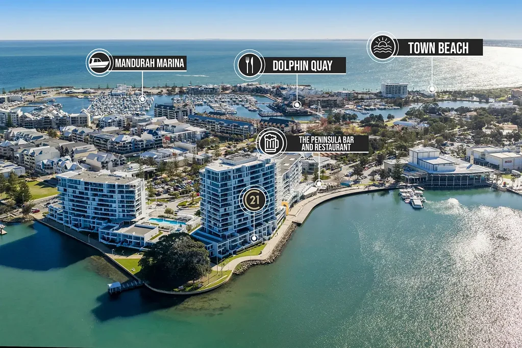 Mandurah 2 Slaapkamer Luxury Waterfront Living in the Heart of the Mandurah Marina