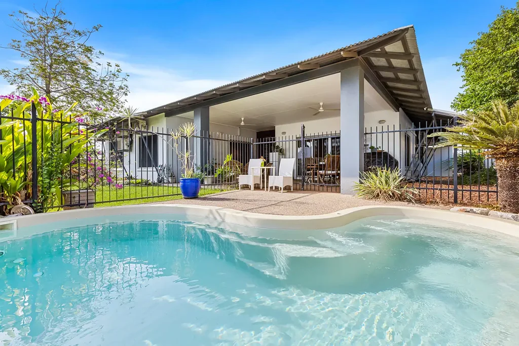 Tropical Courtyard Living with Pool and Garden in Rosebery