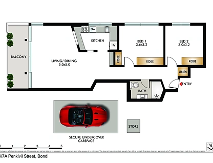 4/7A Penkivil Street, Bondi, Eastern Suburbs, 2房, 1浴, Apartment