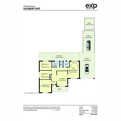 73 Barbara Road, Salisbury East, SA 5109, 3 Bedrooms, 1 Bathrooms, House