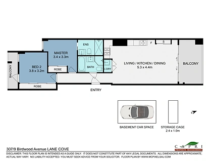 307/9 Birdwood Ave, Lane Cove, Lower North Shore, 2 Schlafzimmer, 2 Badezimmer, Apartment