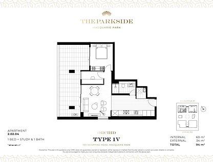 204/161 Epping Road, Macquarie Park, Upper North Shore, 2部屋, 1バスルーム, Apartment