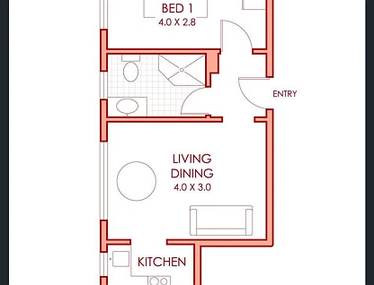 176/19 Tusculum Street, Potts Point, Sydney CBD, 1 habitaciones, 1 baños, Apartment