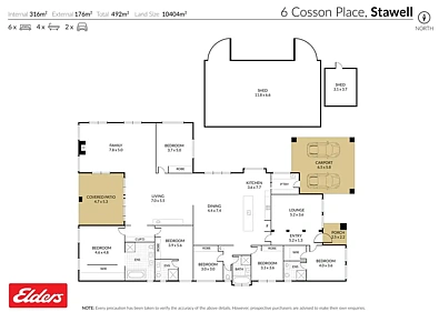 Plano ng Bahay - 6 Cosson Place, Stawell, VIC 3380