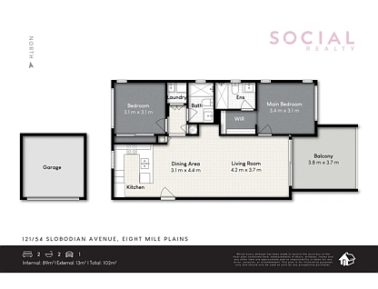 121/54 Slobodian Avenue, Eight Mile Plains, Brisbane - Southern Region, 2 Kuwarto, 2 Banyo, Apartment