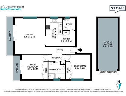 10/8 Galloway Street, North Parramatta, Parramatta (Northwest suburbs), 2 ห้องนอน, 1 ห้องน้ำ, Apartment