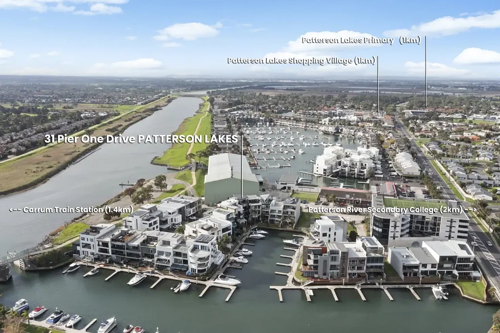 Patterson Lakes 3房 水岸社区瑰宝 600sqm四层 电梯全屋 宽敞露台 私家船位 河流景观 无遮挡视野 Iconic Riverfront Lifestyle. Lift & Boat Berth