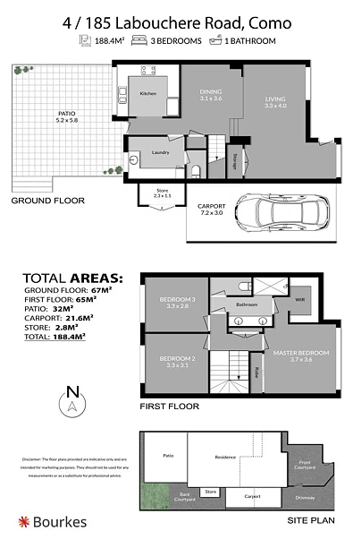 4/185 Labouchere Road, Como, WA 6152, 3房, 1浴, Townhouse