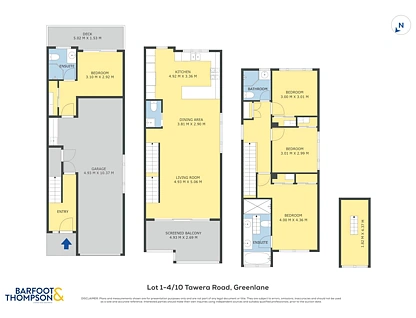 Lot 1-4/10 Tawera Road, Greenlane, Auckland City, 4 Bedrooms, 3 Bathrooms, Townhouse